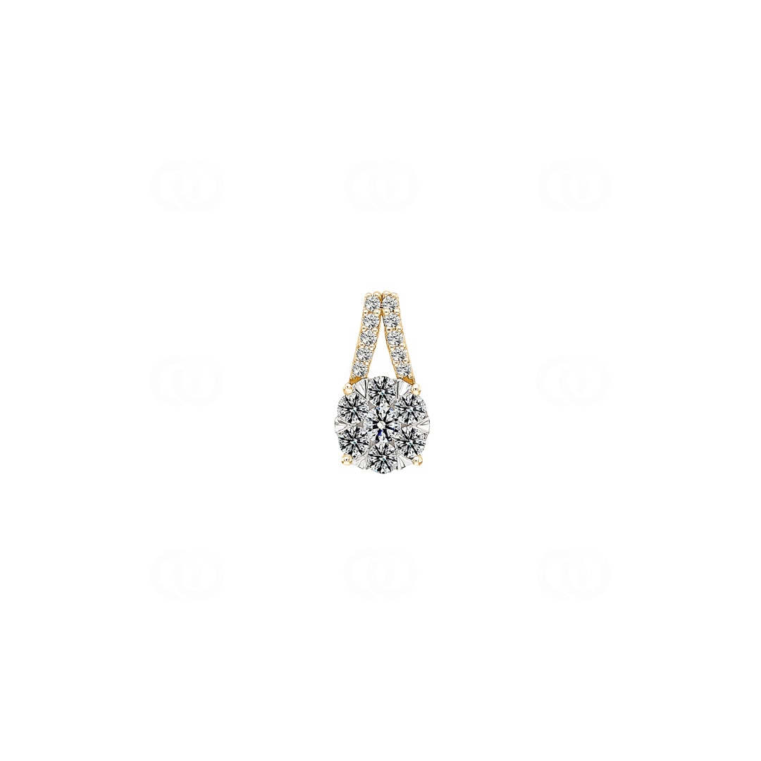 0.75 Karat Diamantanhänger 750/18 K Gelbgold