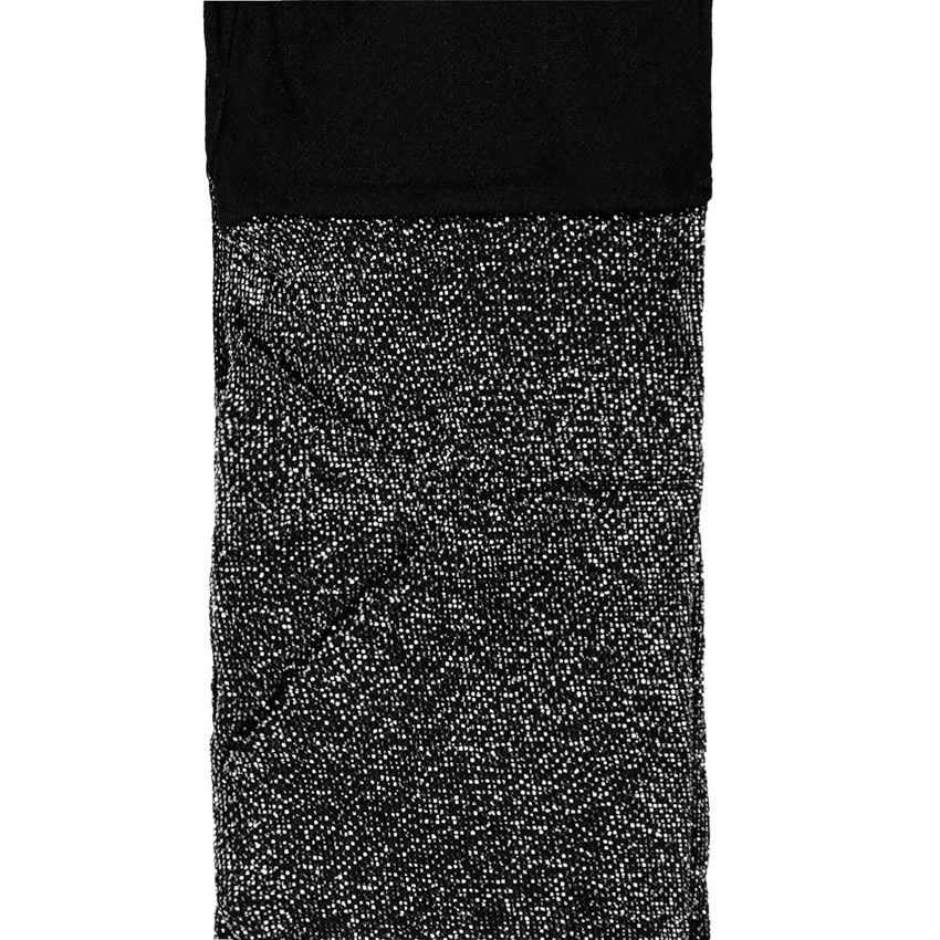 Collant fin argenté - Noir