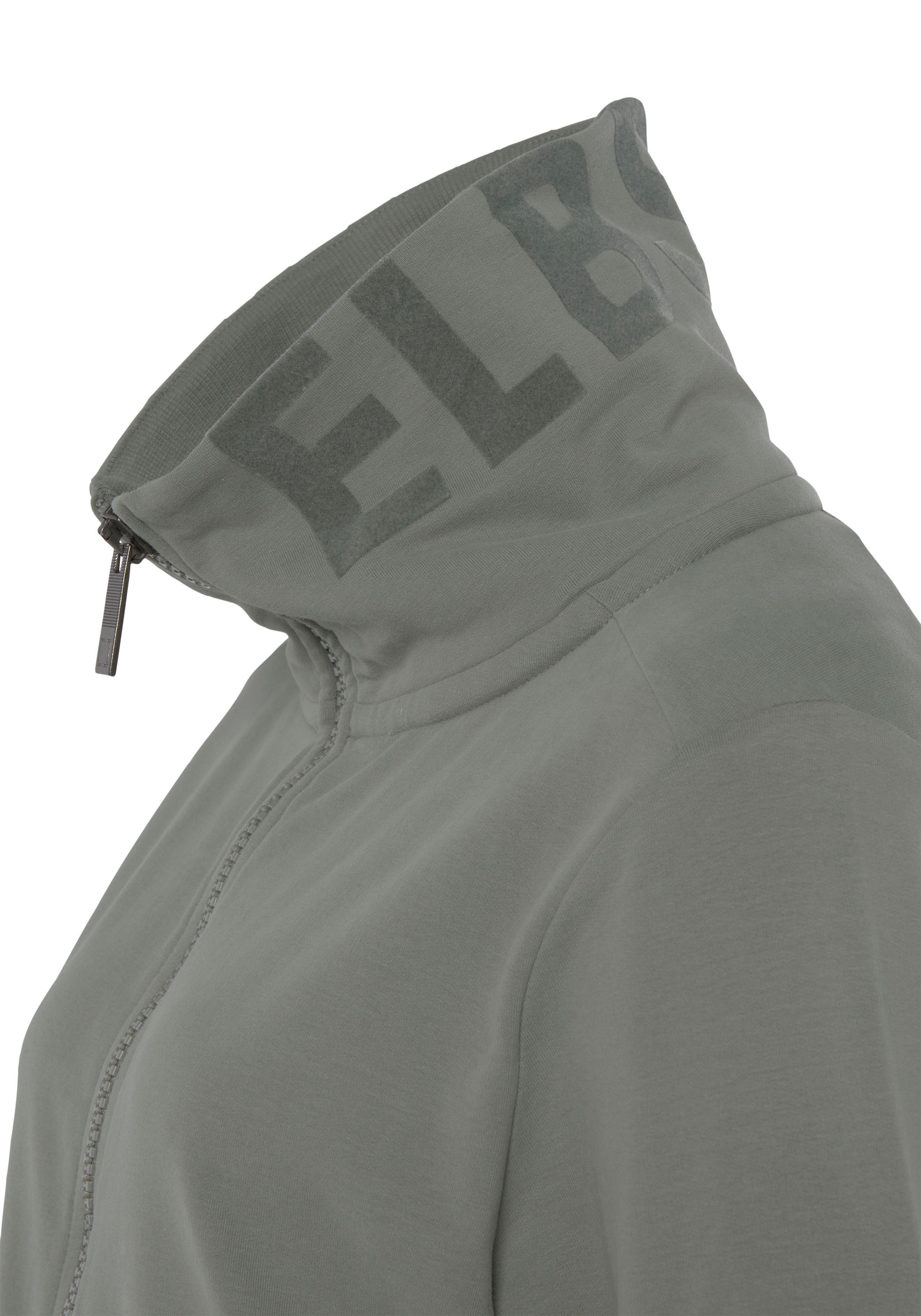 Elbsand Sweatjacke »Alvis« mit Logodruck am Kragen, bequeme Freizeitjacke