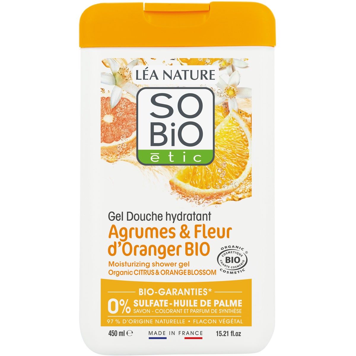 Gels douche bio hydratants - Agrumes & fleur d'oranger - 2 x 450 ml