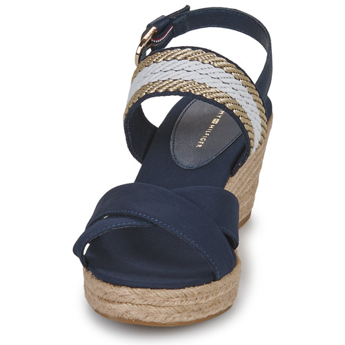 Tommy Hilfiger - GOLDEN WEBBING MID WEDGE Marino