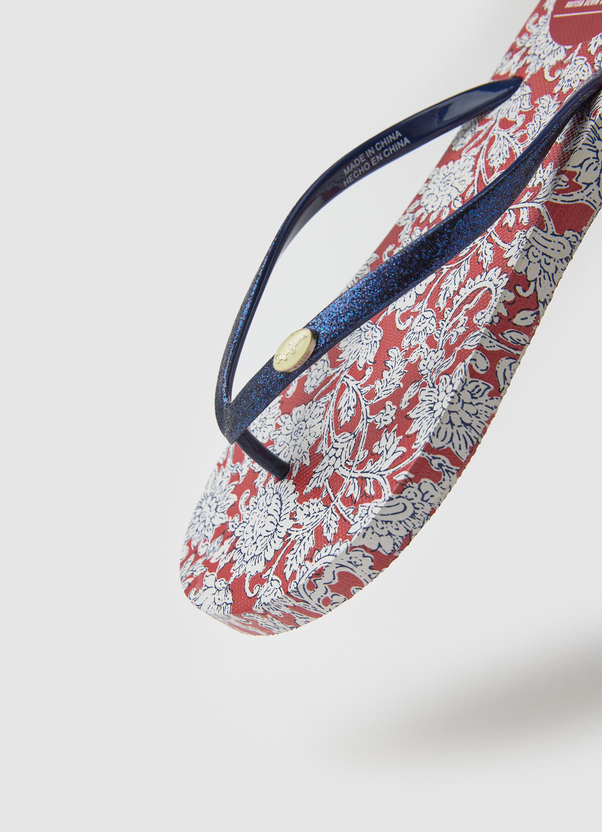 Chinelo de dedo RAKE FLORAL BEACH - vermelho