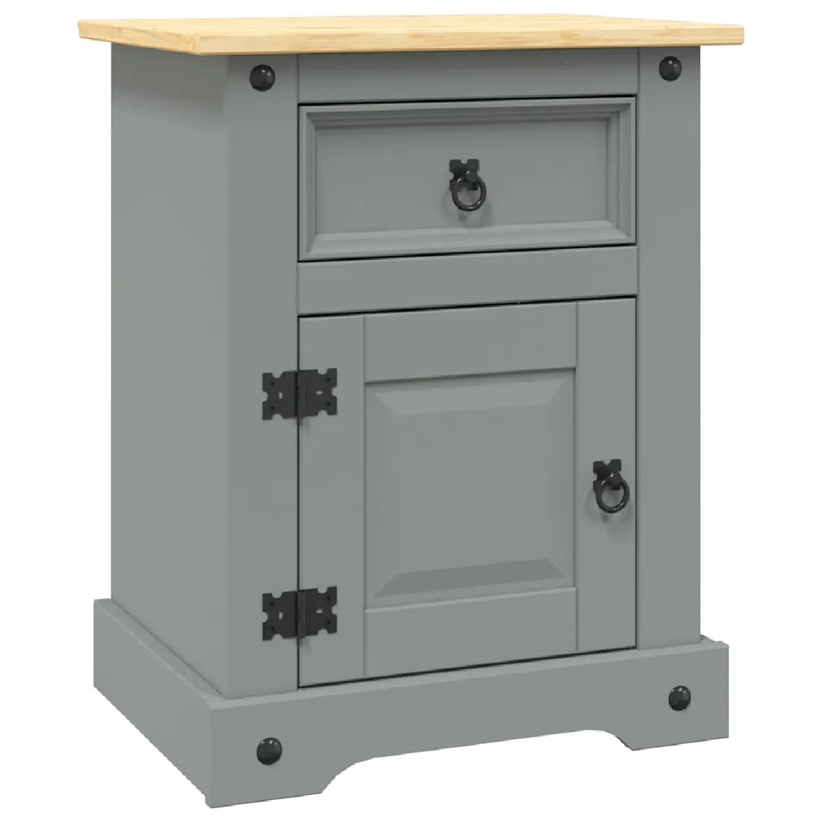 VidaXL Table de chevet Gamme Corona - Gris