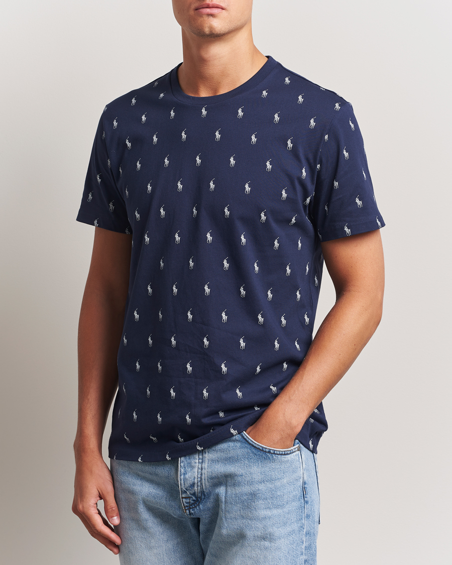 Polo Ralph Lauren All over Player Sleeping Tee Cruise Navy
