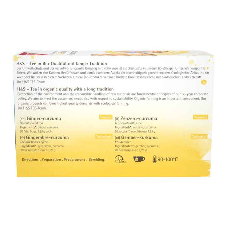 H&S Bio Ingwer-Curcuma Filterbeutel, 20X1.25 g