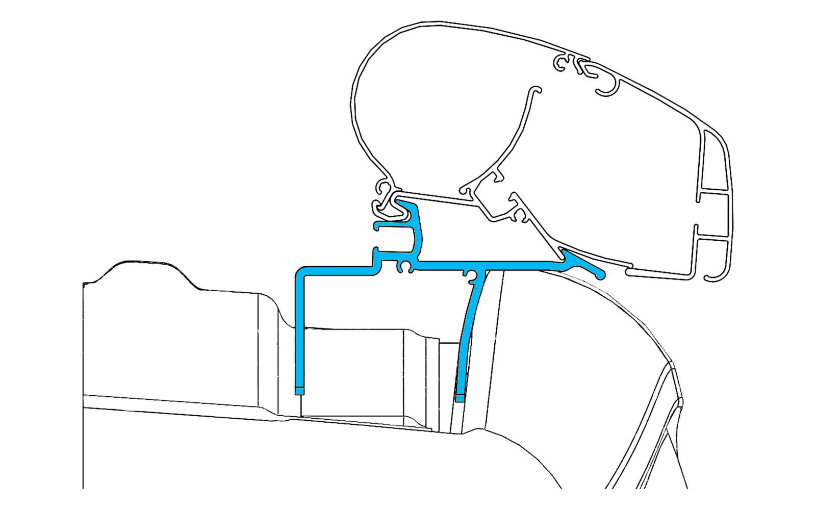 Dometic PR-ADAPT Wandmarkisenadapter für VW Crafter ab 2017