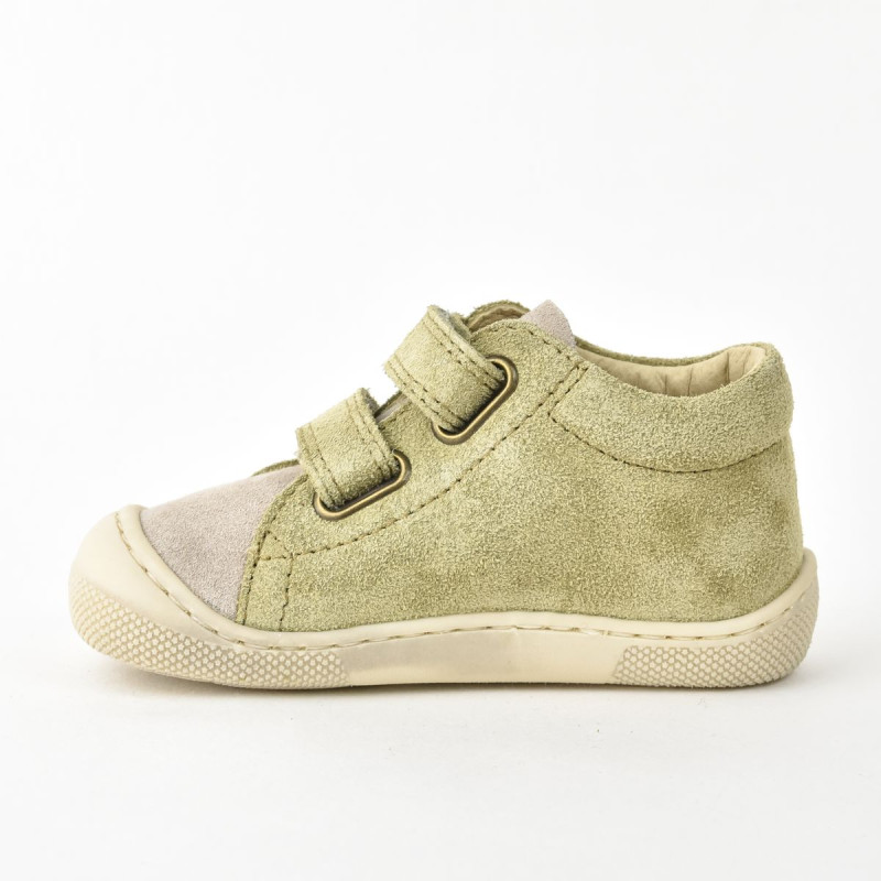 Naturino Naturino Barefoot Amur Velcros Suede Vert Beige
