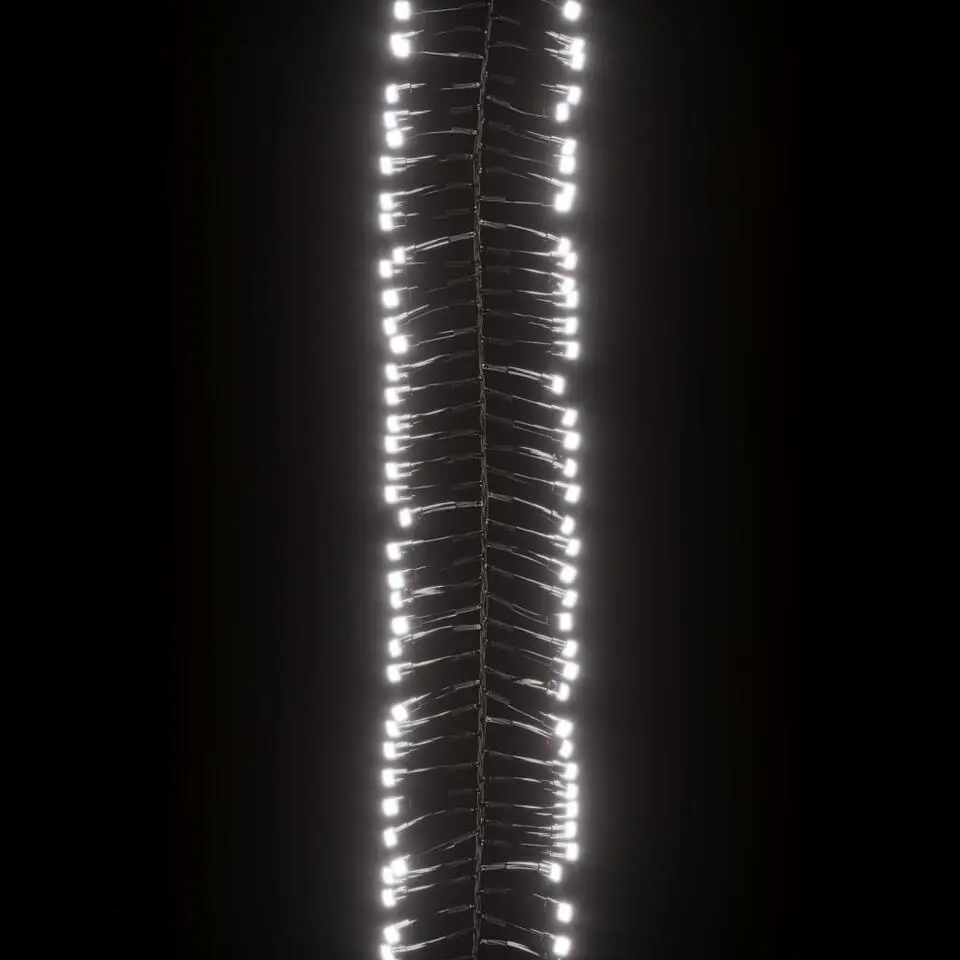 vidaXL - Led-slinger - Cold white and dark green - 11 m