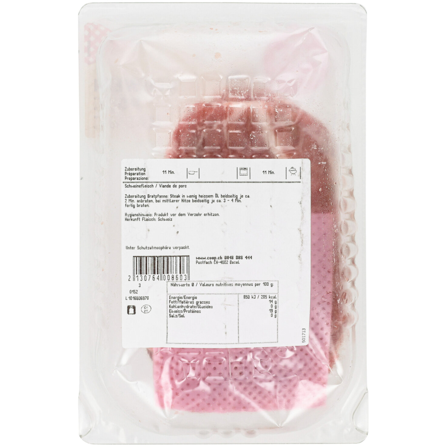 Prix Garantie Schweinshals Steak ca. 460g