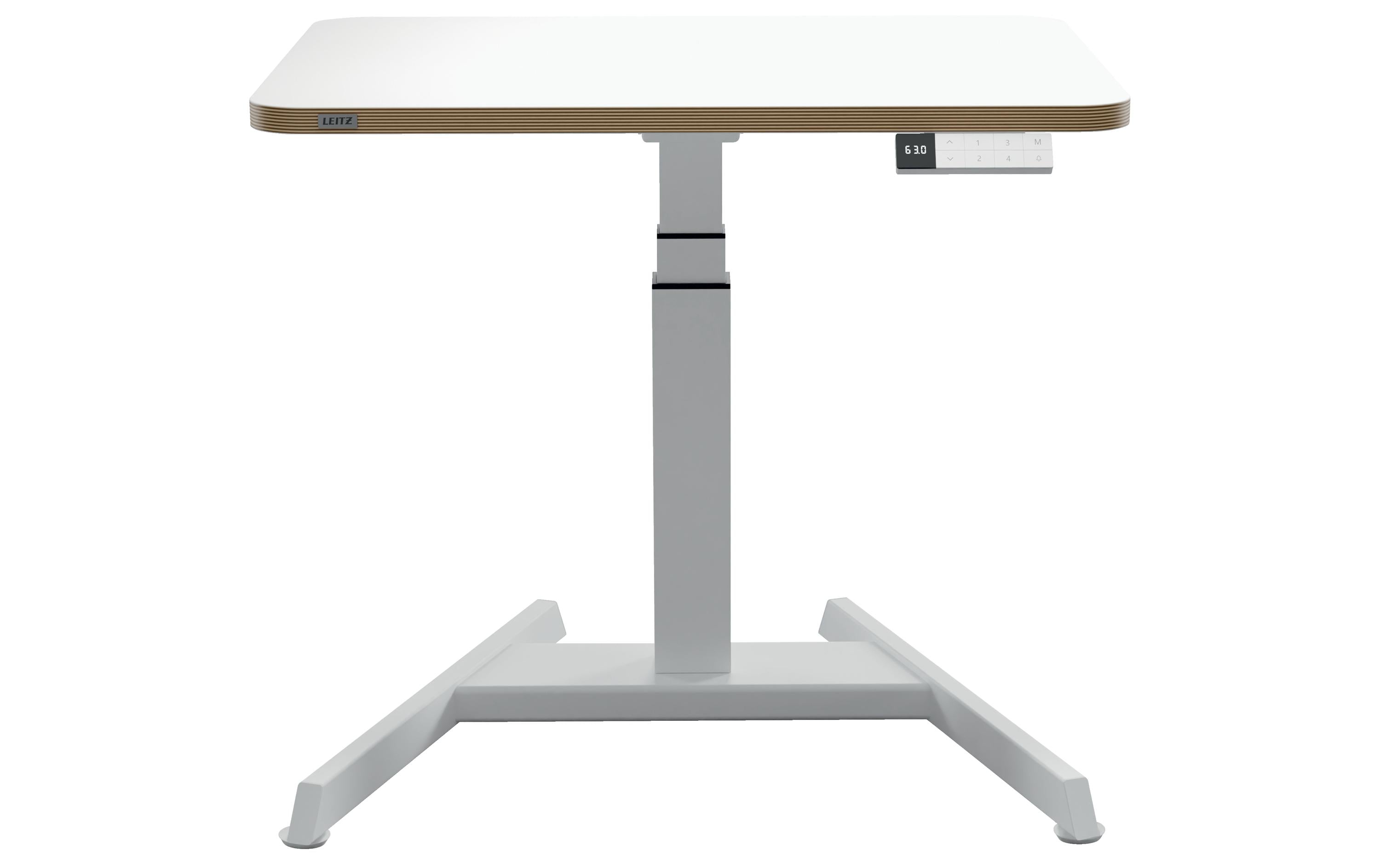Ergo, höhenverstellbarer Sitz-Stehtisch Weiss<br>Elektrisch höhenverstellbarer Schreibtisch