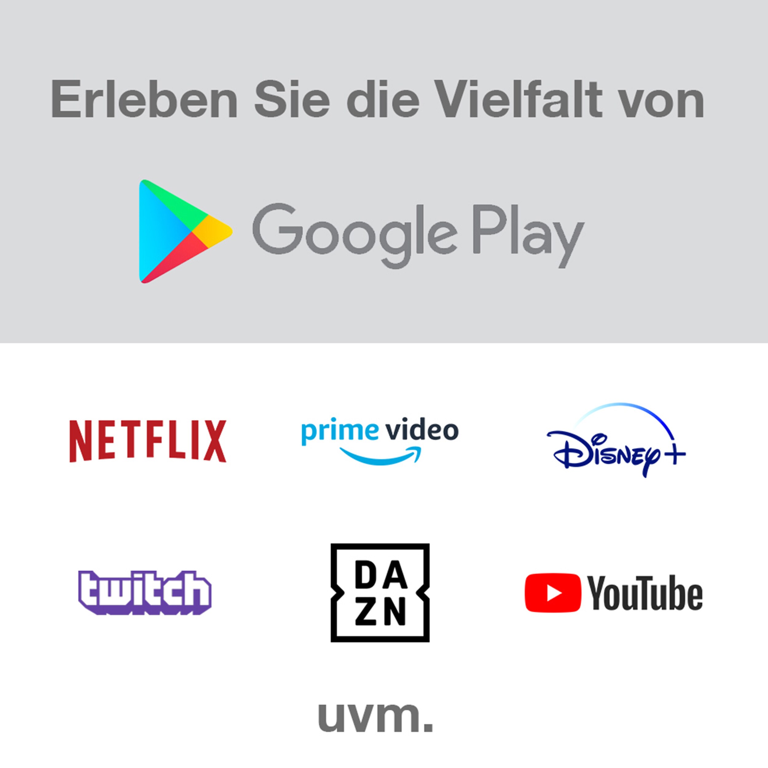 JVC LT-50VA3355 50 Zoll Fernseher/Android Smart TV (4K Ultra HD, HDR Dolby Vision, Triple-Tuner, Dolby Atmos)