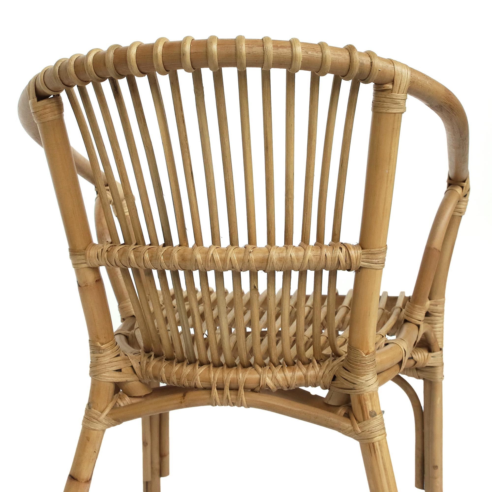 Rund-Lehnstuhl 'Trendton', Rattan natur, B 57 cm, H 76 cm, L 61 cm von fischer's lagerhaus
