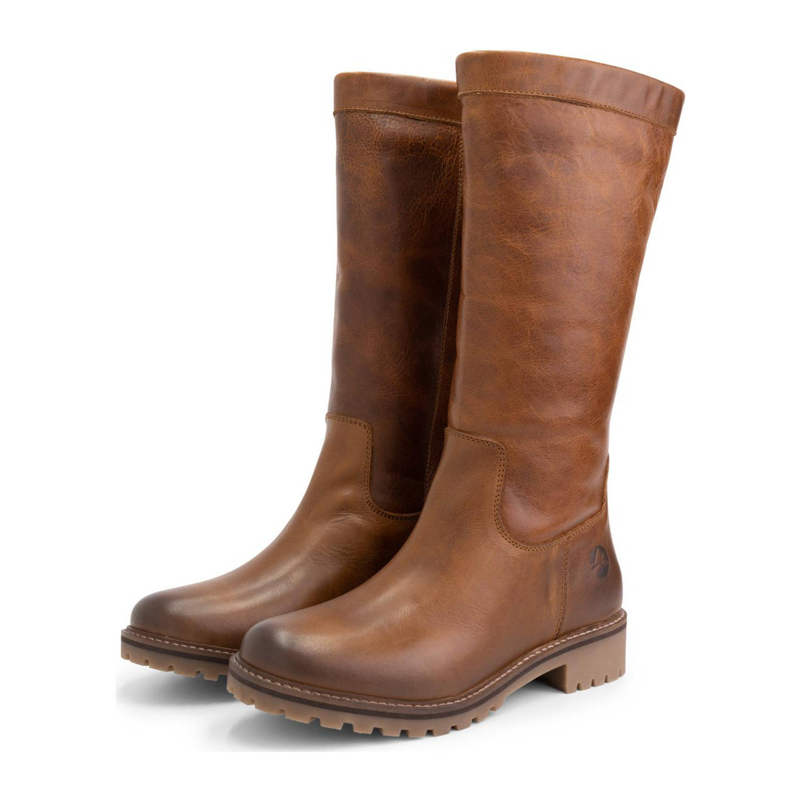 Travelin Varde Lady  leren laarzen cognac
