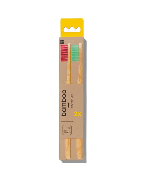 2 brosses à dents bambou soft