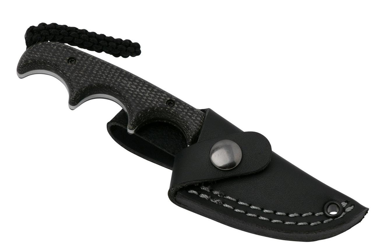 CRKT Minimalist Drop Point 154CM 2384CM Black Canvas Micarta vaststaand mes, Alan Folts design