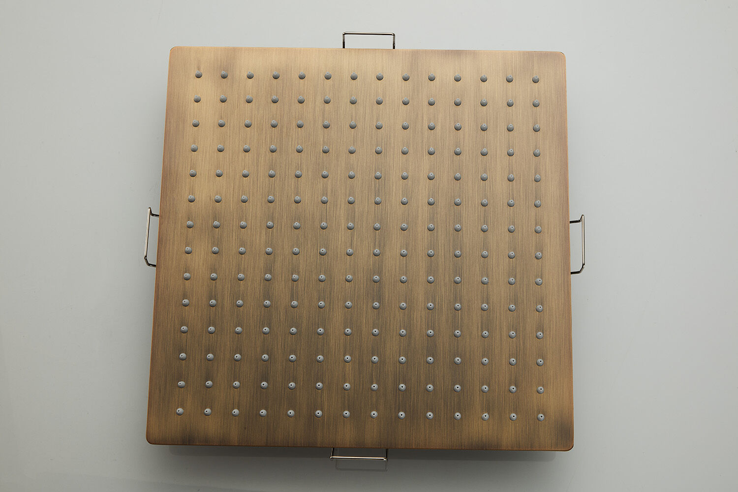 Saniclear Cube inbouw regendouche met inbouw douchekop 30x30cm en 2 standen handdouche verouderd messing