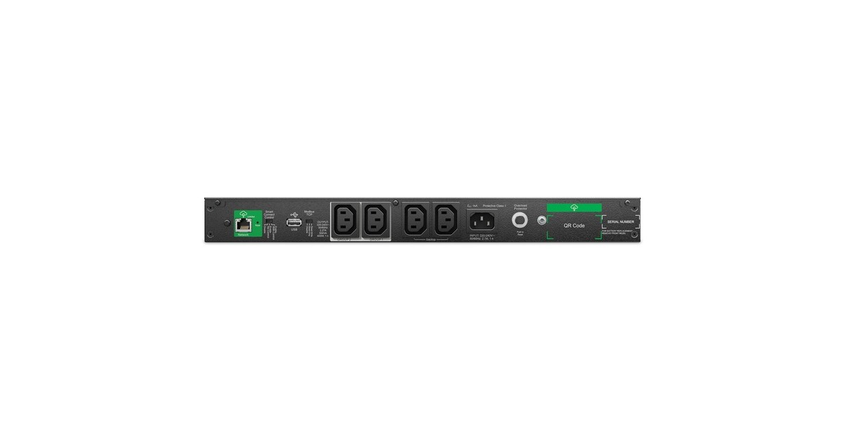 APCSmart-UPS C Lithium Ion, Short Depth 500VA, SmartConnect ups  (Grijs/zwart, 4x C13 uitgang, rack mountable, 1U, SCL500RMI1UC)