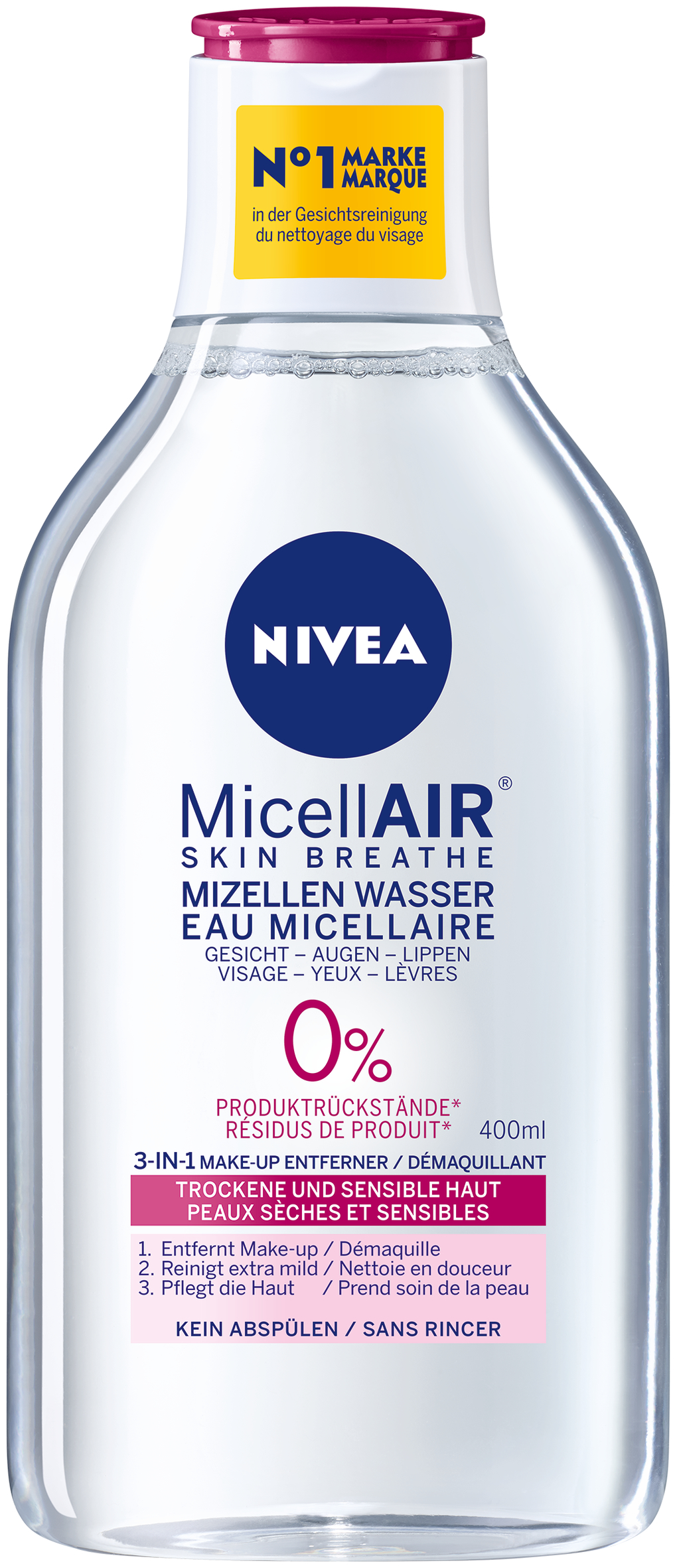Nivea Mizellenwasser<br>400 ml, beruhigend