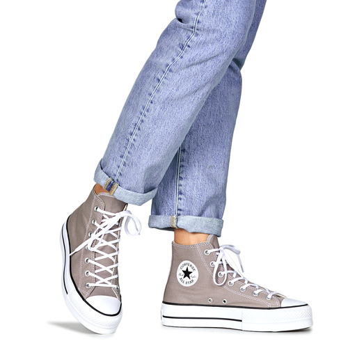 Converse - CHUCK TAYLOR ALL STAR CANVAS PLATFORM - Gris