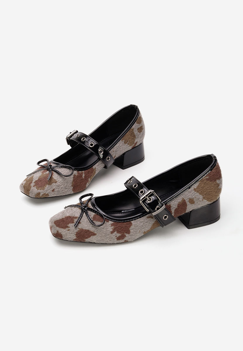 Chaussures à petit talon gris Blivira