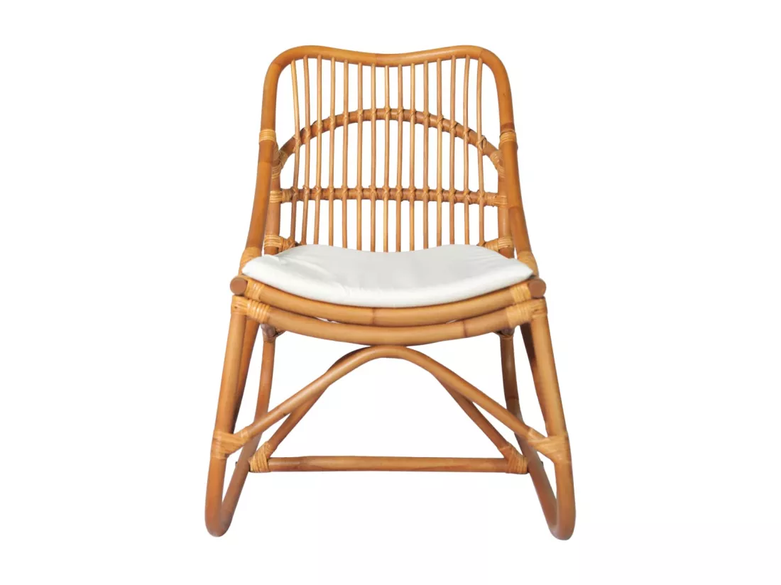 Chaise en rotin Marron clair Lin