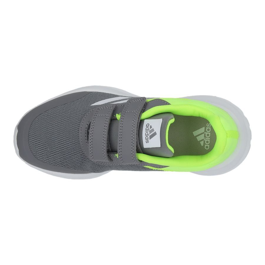 adidas Chaussures de Running Tensaur Run 2.0 Velcro - Gris/Blanc/Lucid Lemon Enfant