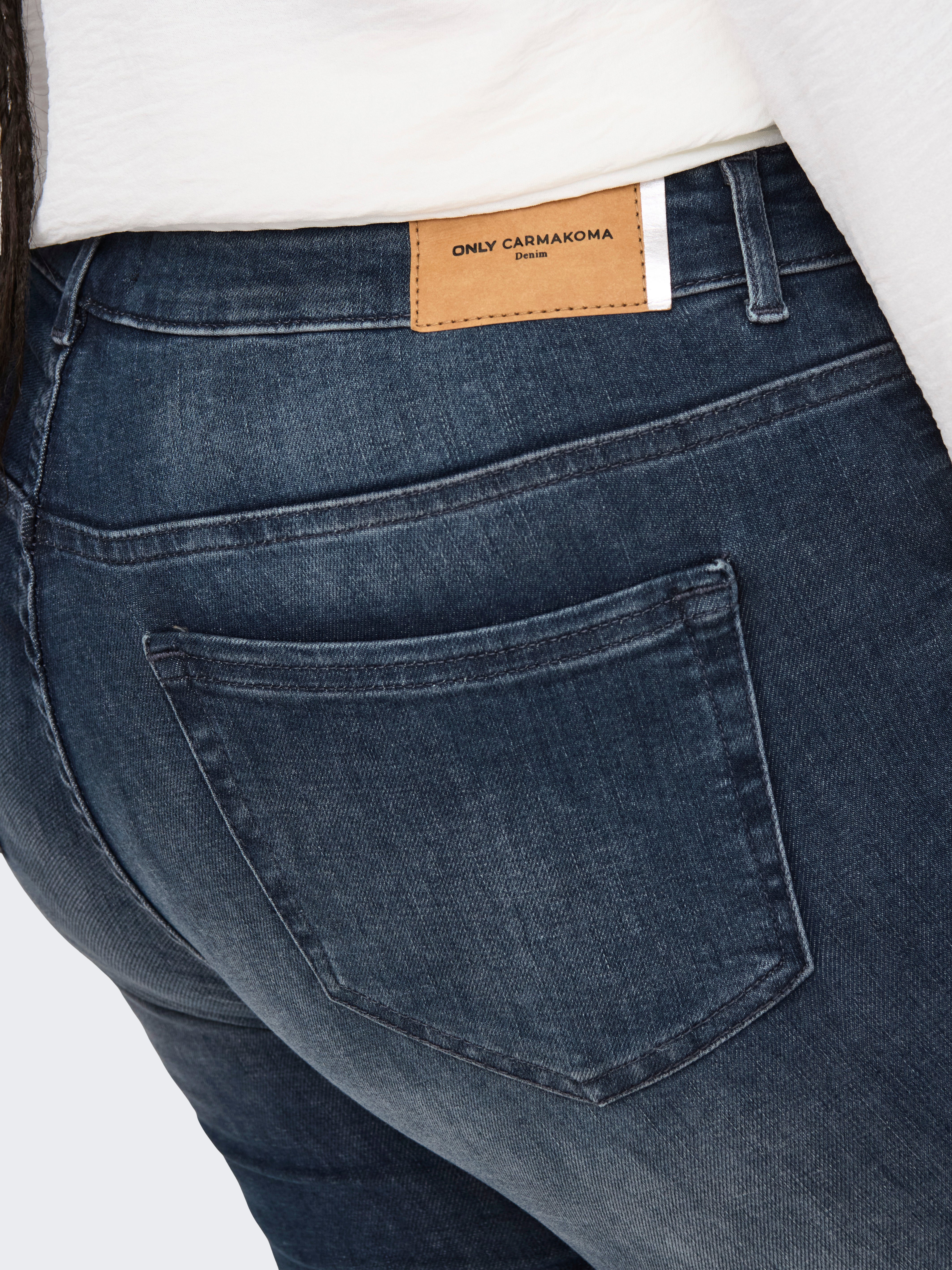 CARWILLY Hohe Taille Skinny Fit Jeans Blue Black Denim