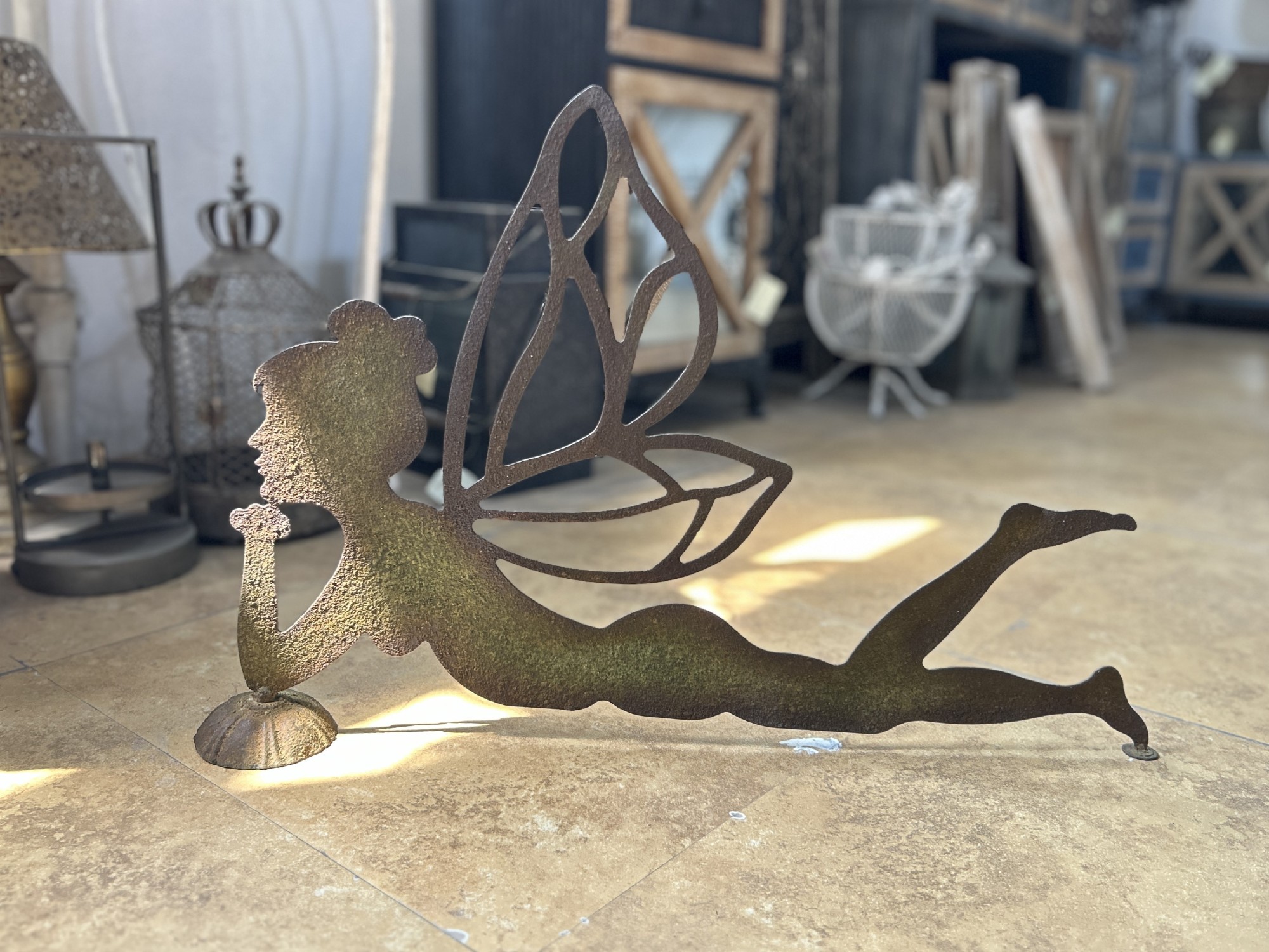 Figur 'Elfe' aus Eisen, B 63 cm, T 9 cm, H 41 cm von fischer's lagerhaus