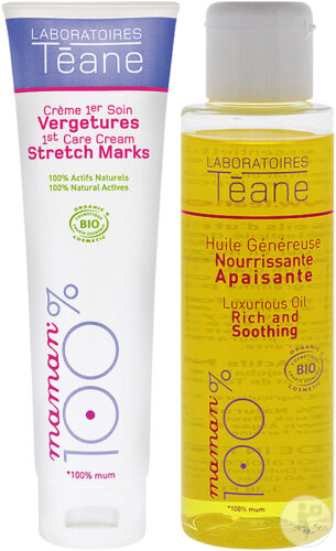 Laboratoires Téane Routine Zéro Vergetures Bio Crème 1er Soin 150ml + Huile Généreuse 100ml