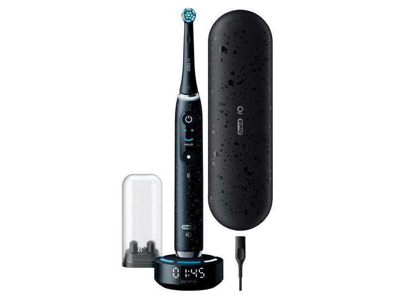 Oral-B Mikrovibrationszahnbürste iO Series 10 Black Onyx Elektrische Zahnbürste Luxe Edition