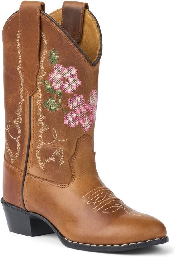 Bootstock Limited Cowboy Boot High Laarzen Leer Meisjes Bruin