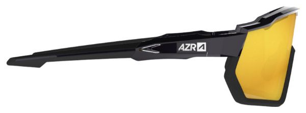 Lunettes AZR Pro Race RX Noir Verni / Écran Hydrophobe Or