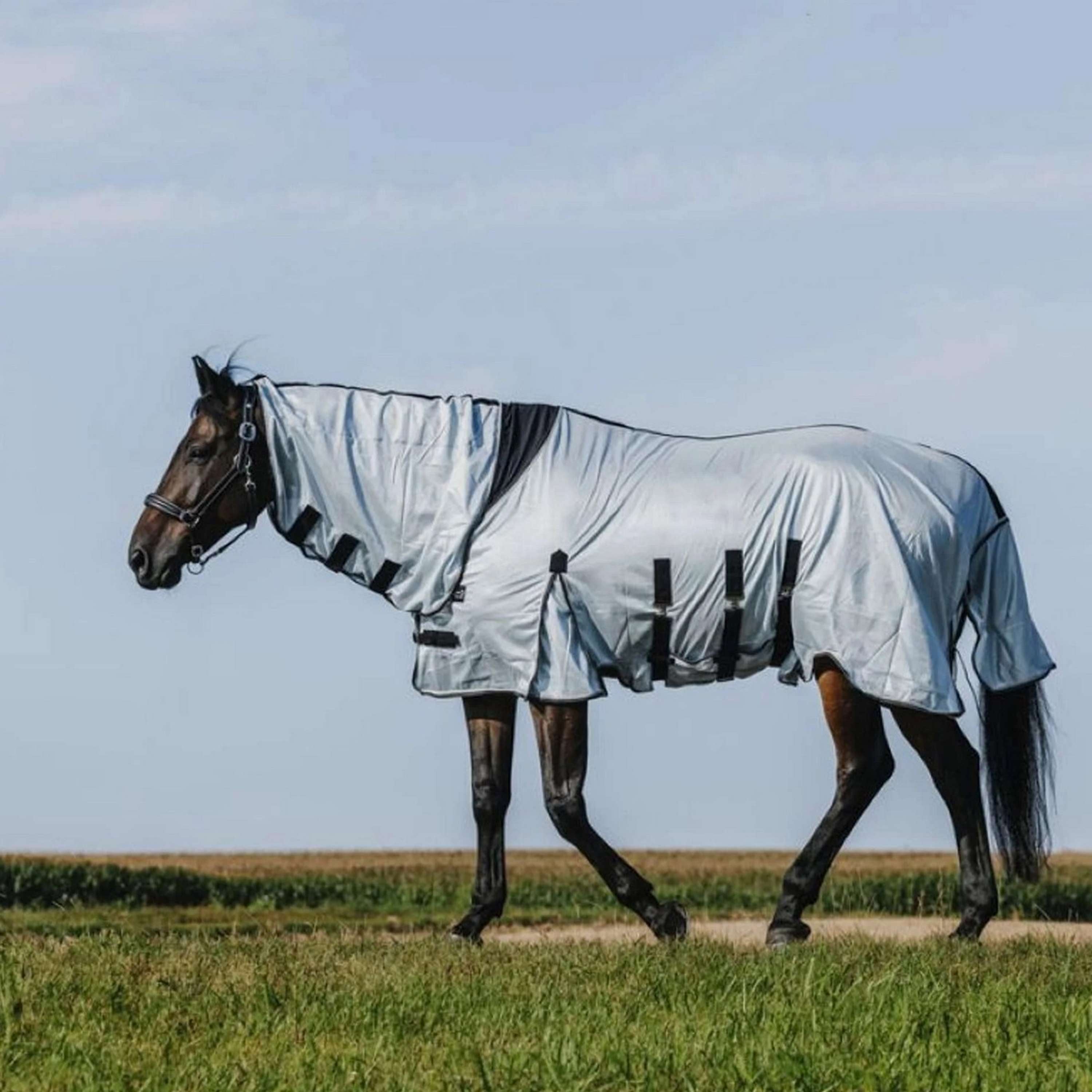 Riding World Vliegendeken Belly Mesh Combo Grijs