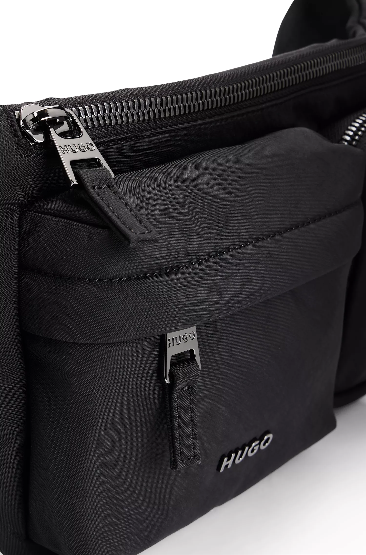 Bolsa HUGO Red-Belt com alça ajustável personalizada e forro completo.