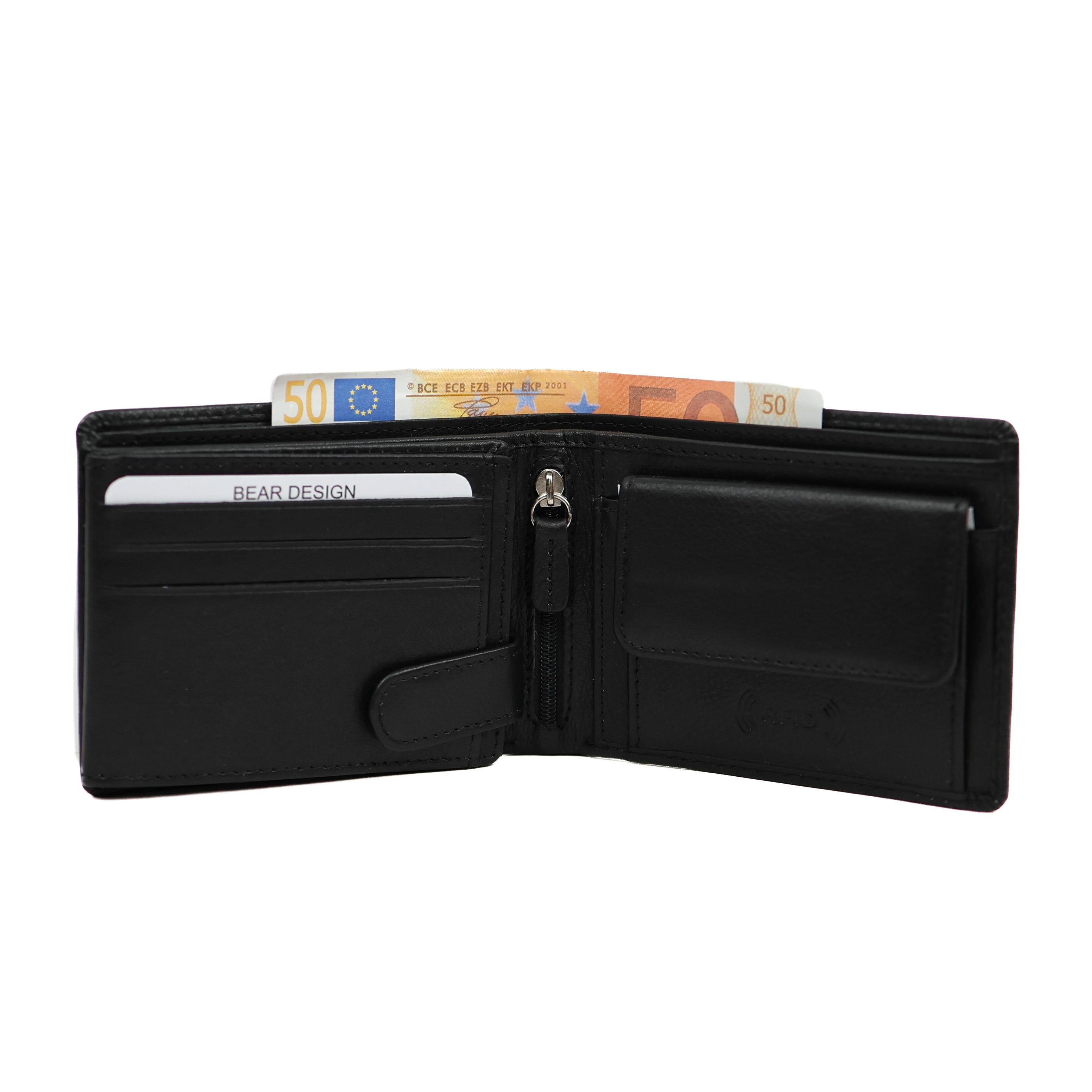 Billfold 'Joost' zwart Zwart