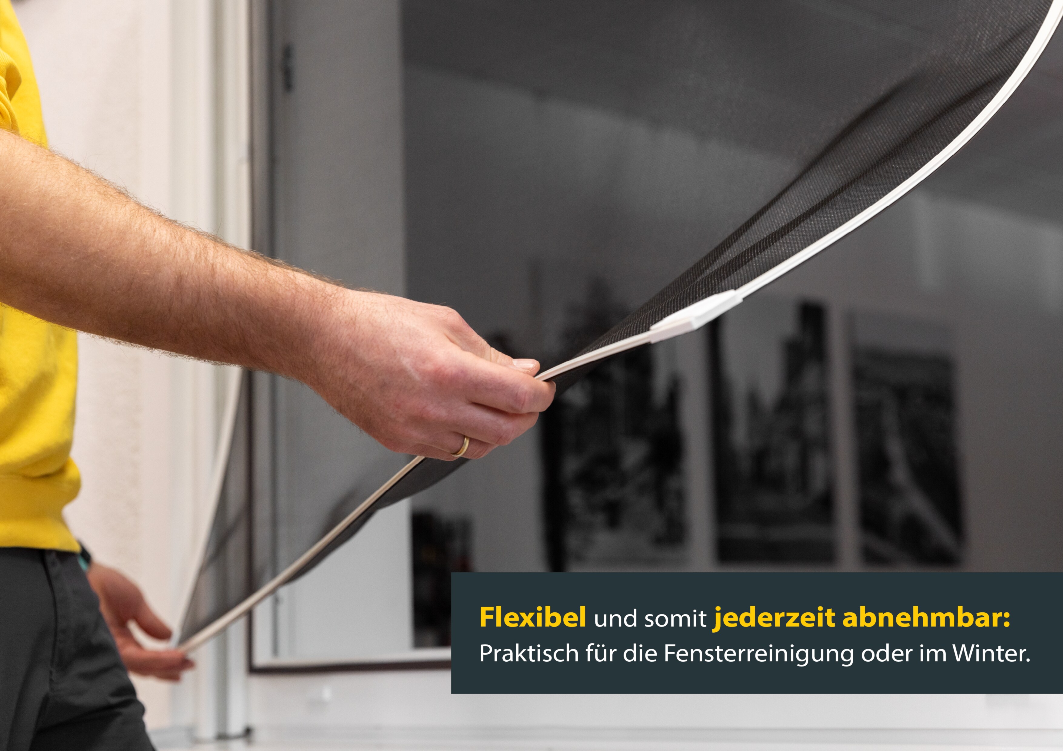Schellenberg Fliegengitter-Magnetrahmen mit Fiberglasgewebe, weiß, 100 x 120 cm