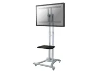 Neomounts PLASMA-M1800E - Vogn med hjul - for fladt panel/AV-udstyr - sølv - skærmstørrelse: 27