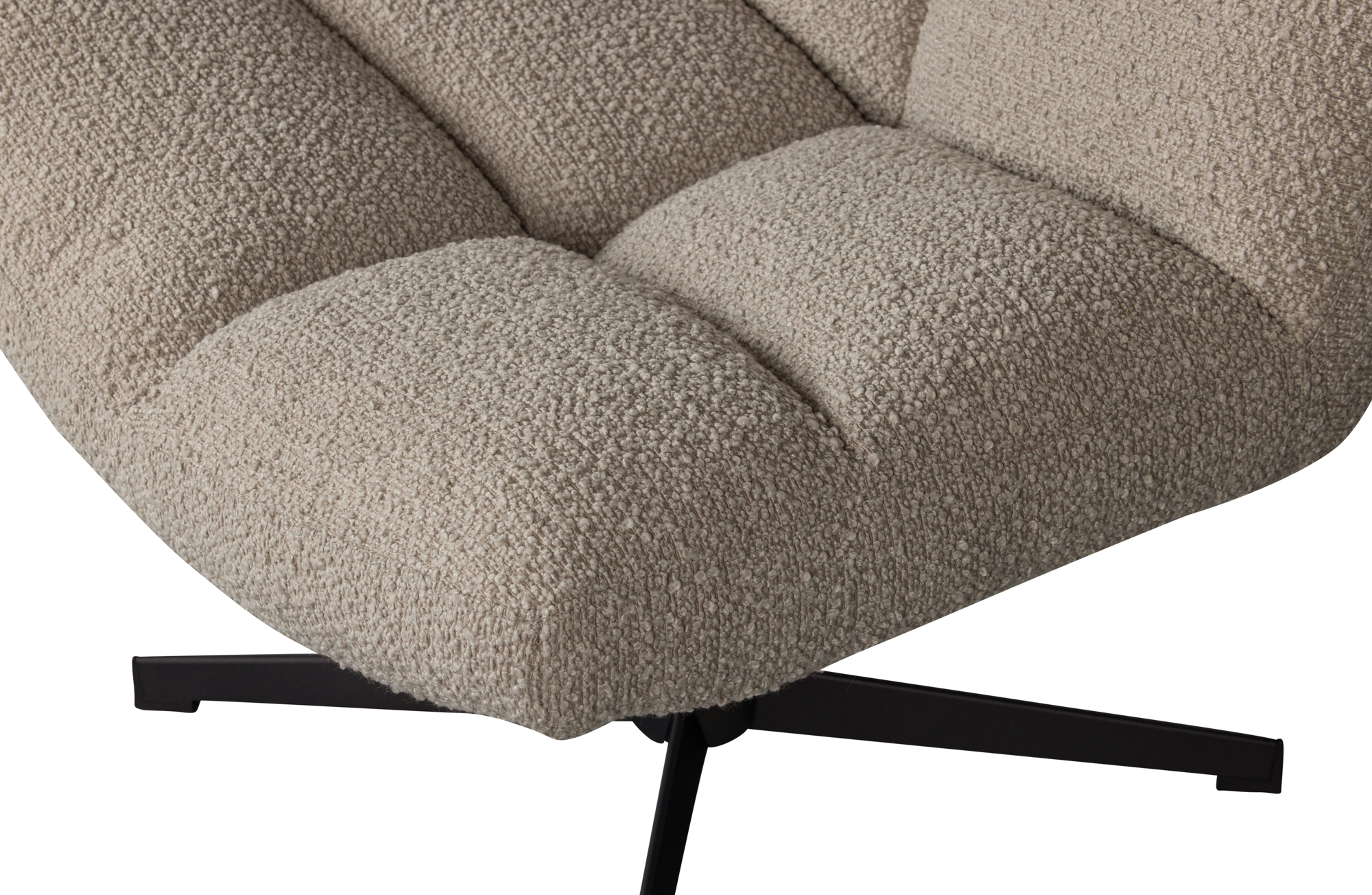 Draaifauteuil Vinny Vinny draaifauteuil bouclé - zand