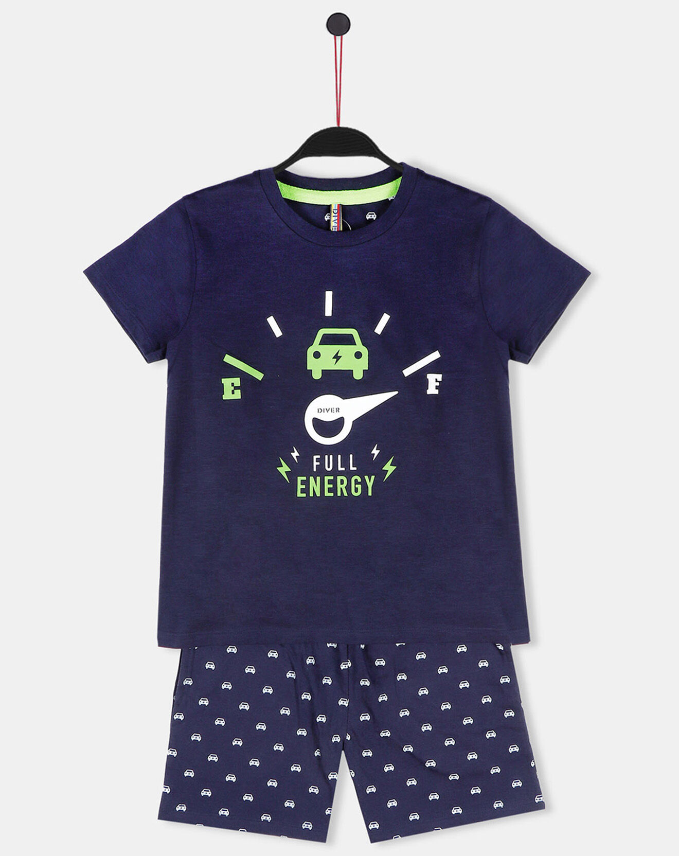 Admas Pyjama Energy bleu marine