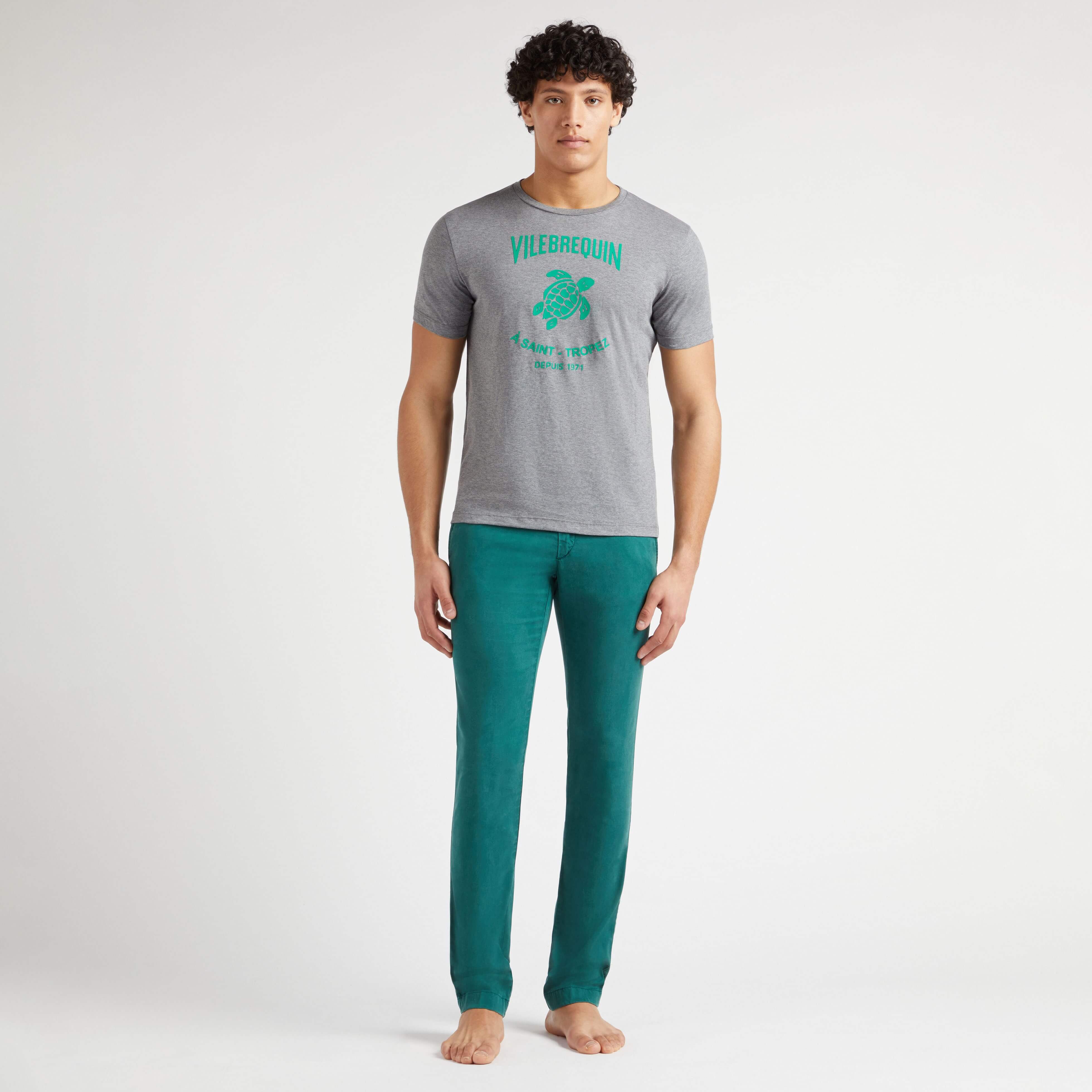 T-shirt Coton Homme Logo Texture Gomme
