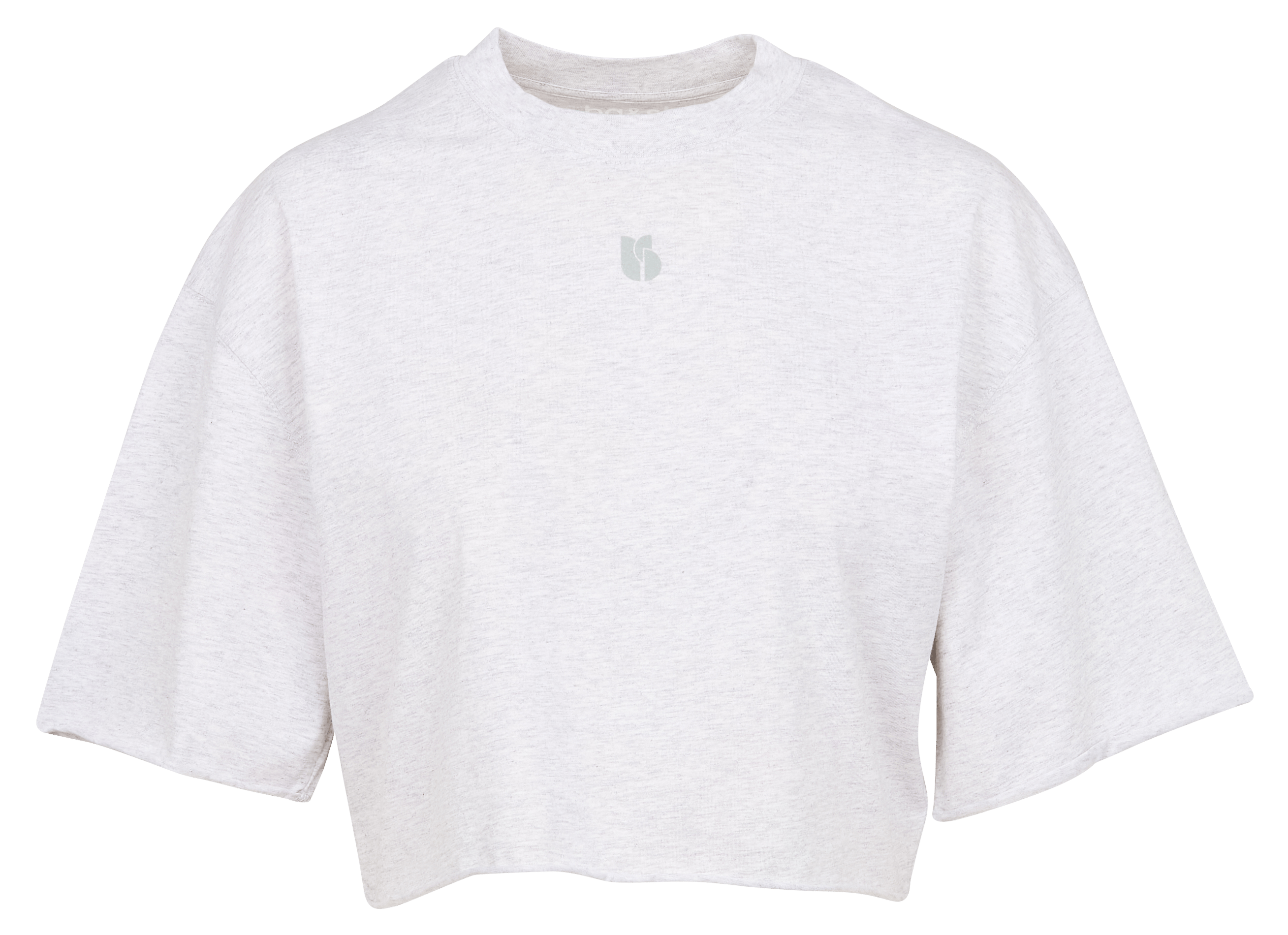CARLA - Tee-shirt col rond droit en coton | Gris