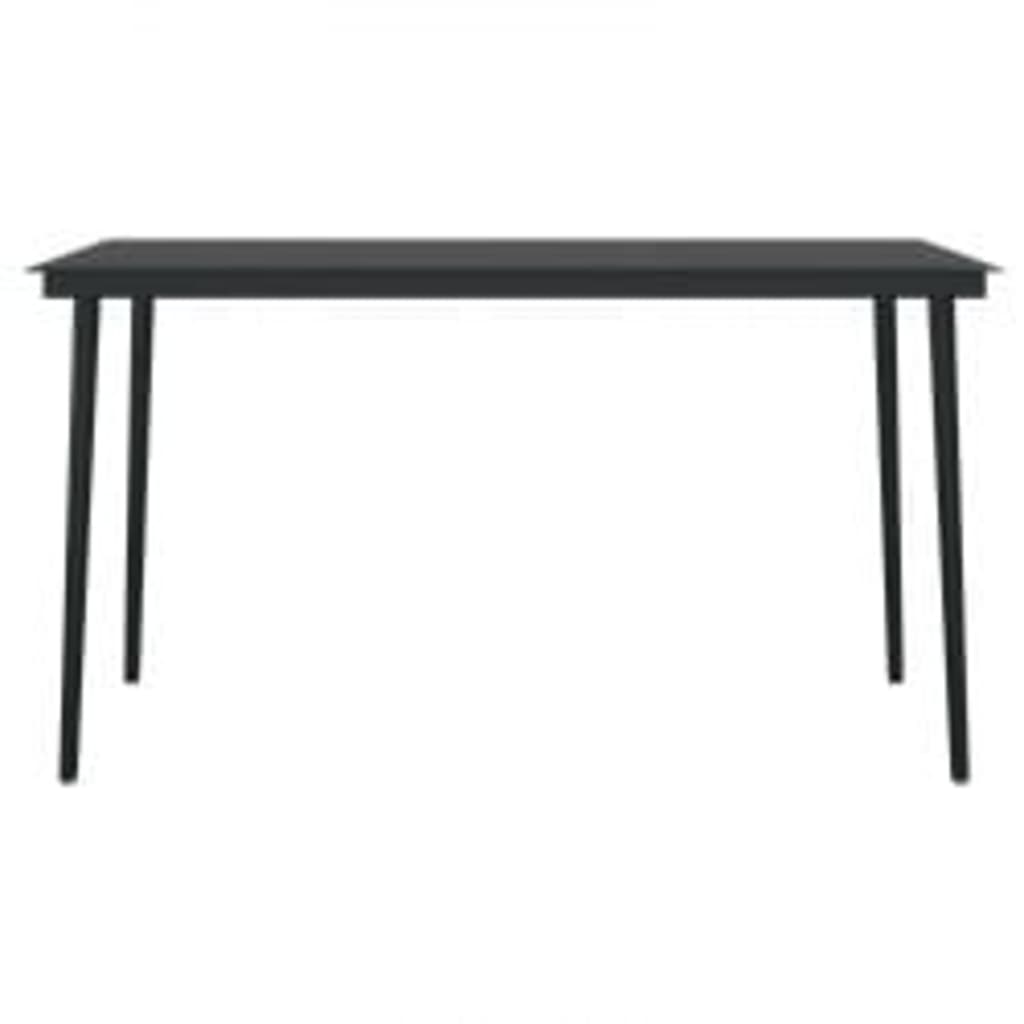 Mobilier de salle à manger de jardin coussins 7 pièces gris et noir