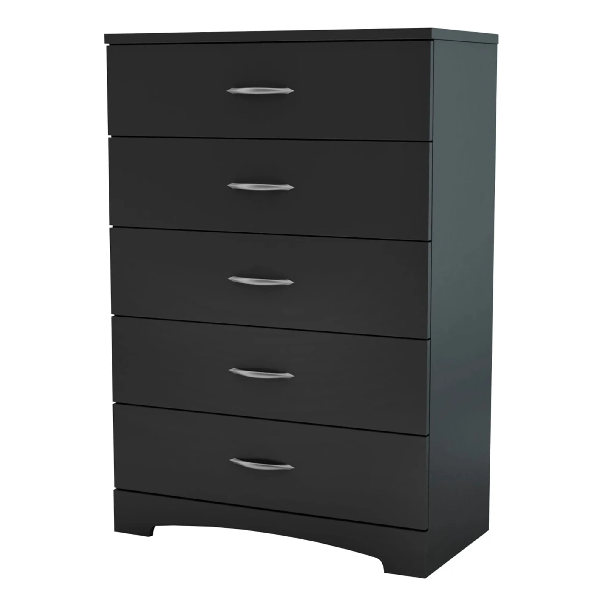 South Shore Commode 5 Tiroirs Step One - Noir Solide