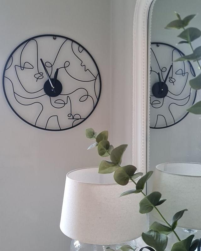 Wandklok MENTON 50 cm Metaal Zwart