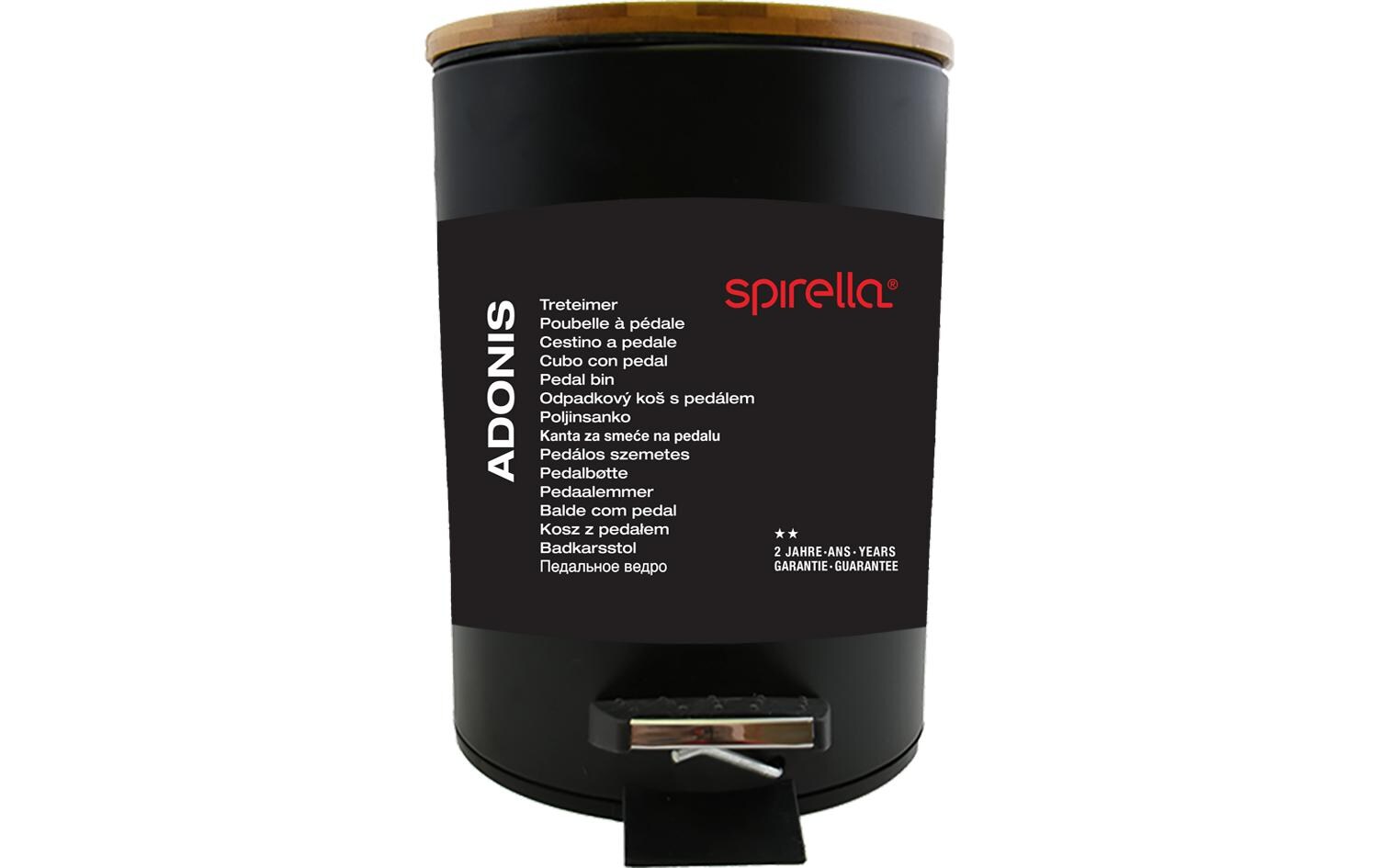 Treteimer Adonis 3 l, SchwarzTreteimer mit Pedal