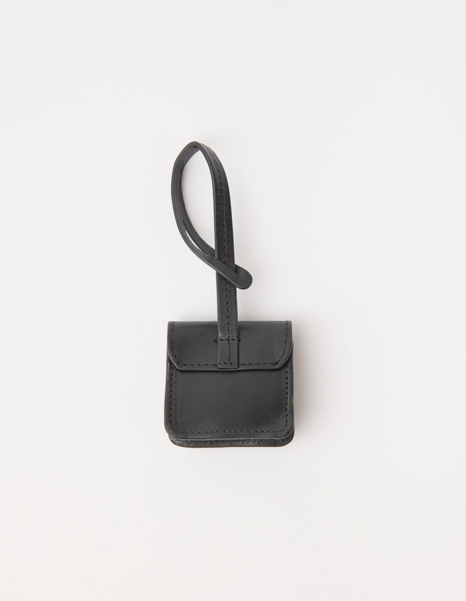 Harper Bag Charm - Black Classic Leather