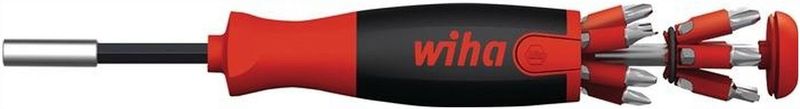 Wiha Schroevendraaier met bitmagazijn LiftUp 25 magnetisch assorti met 12 bits