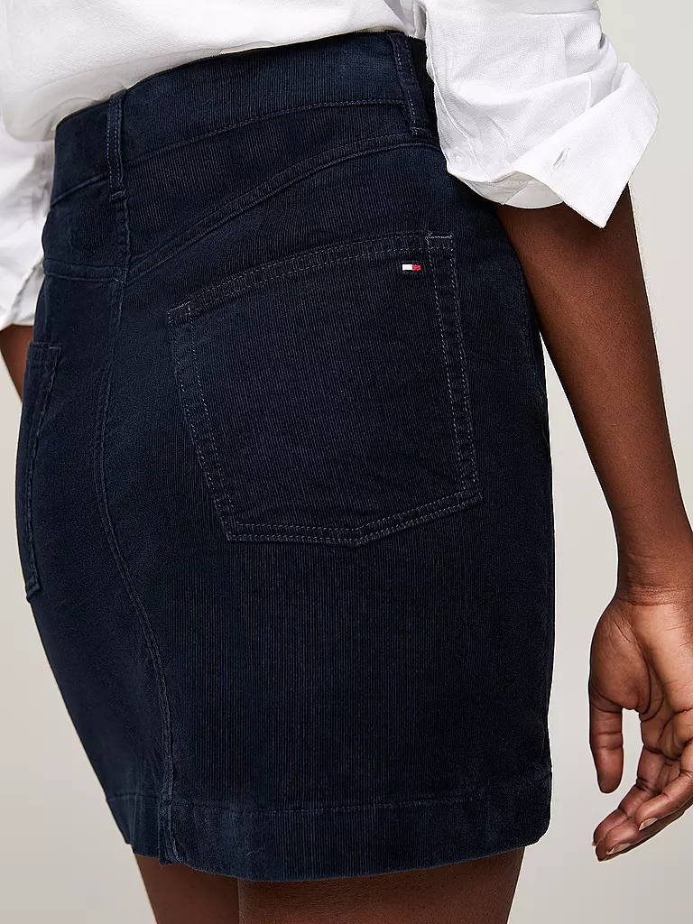 TOMMY HILFIGER Cordrock dunkelblau