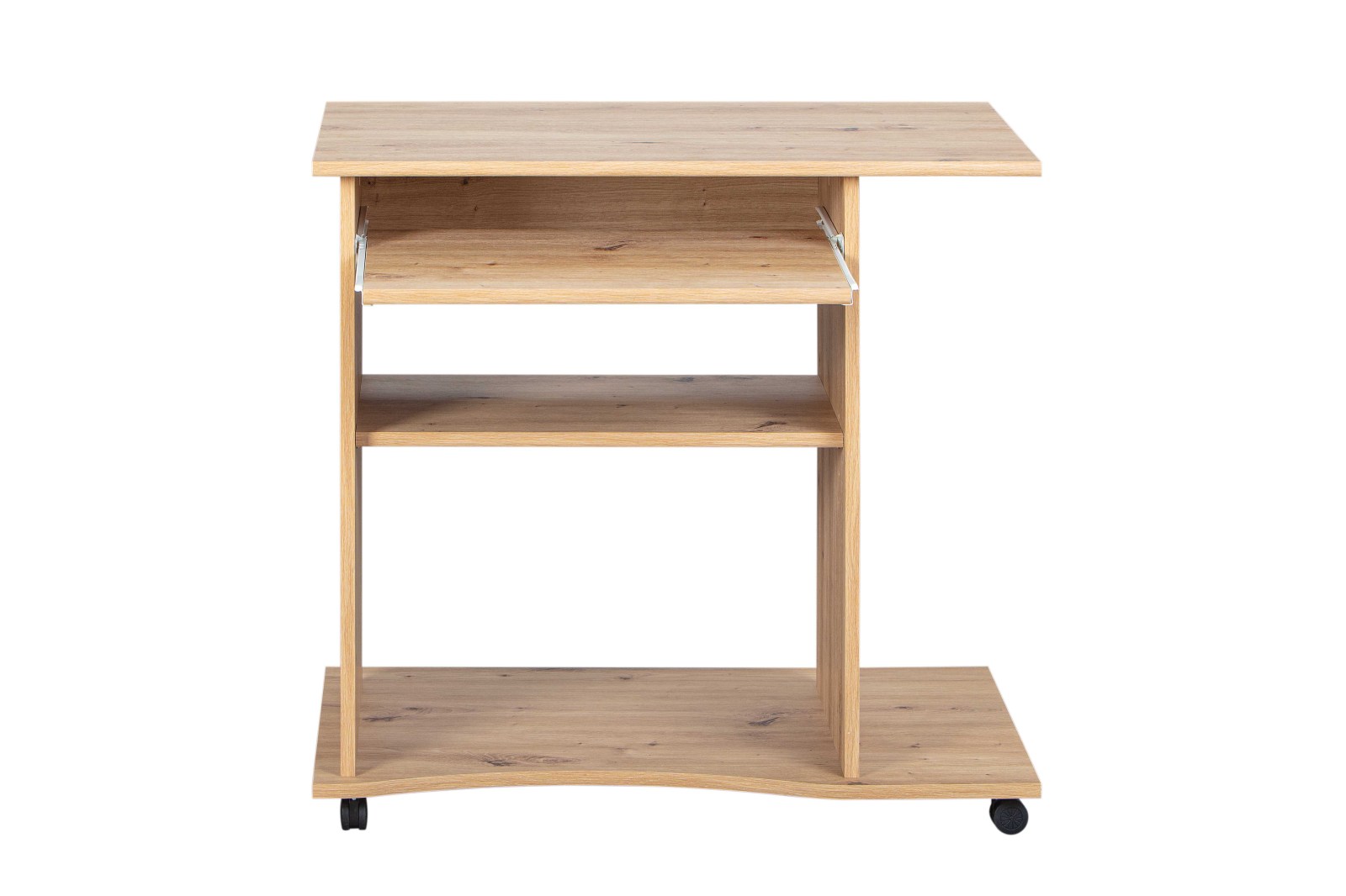 Schreibtisch ADDU - Eiche Artisan - mit Tastaturablage - 80 cm