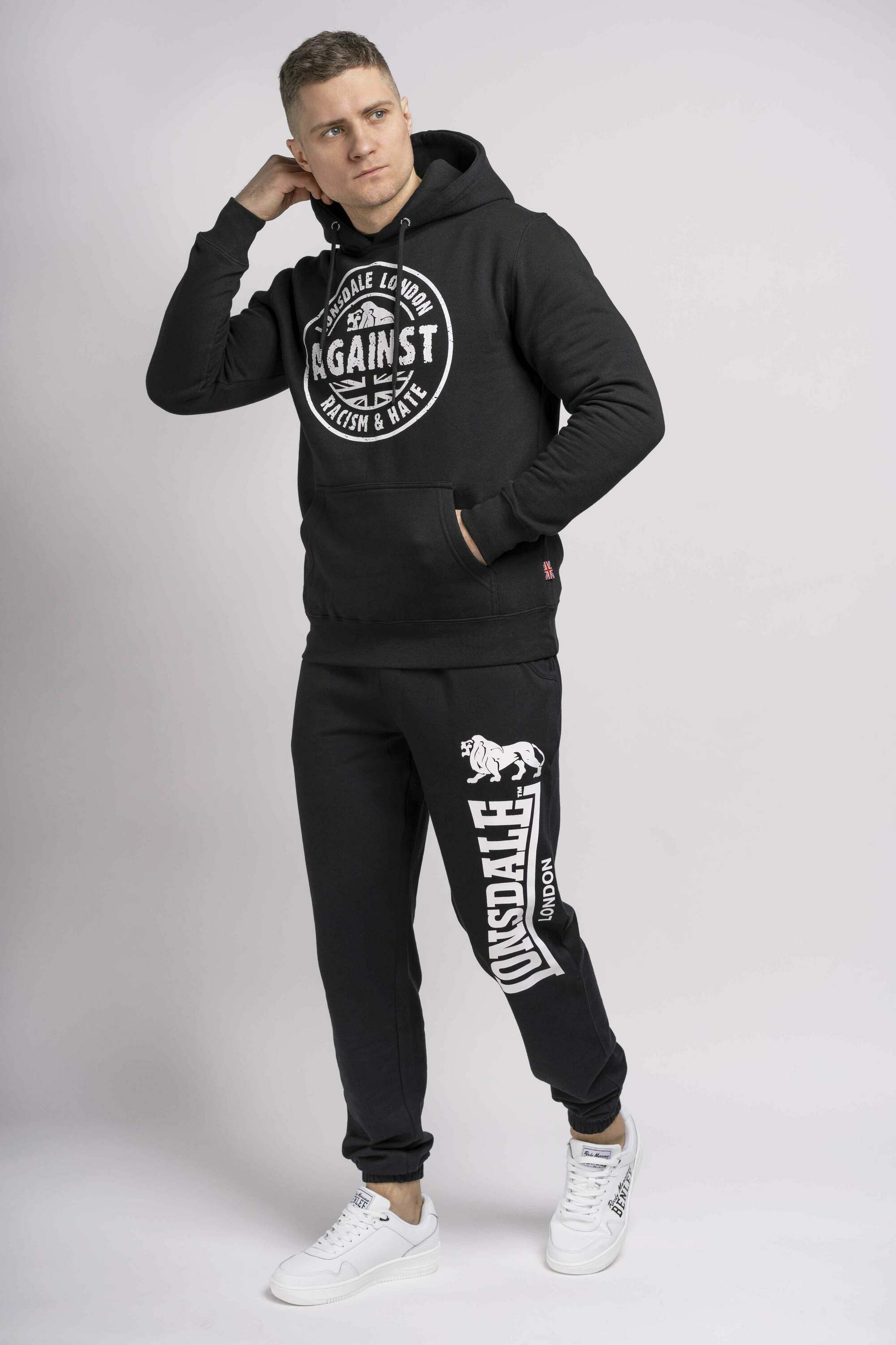 Lonsdale Herren Kapuzensweatshirt schmale Passform LINFORD